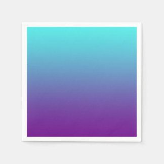 Serviette En Papier Fond dégradé simple violet turquoise bleu