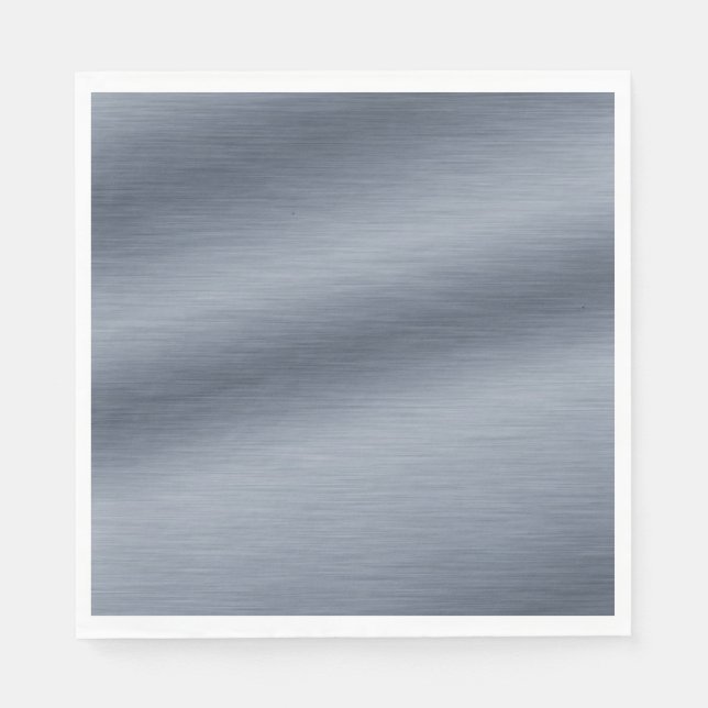 Serviette En Papier Fond élégant en acier brossé faux (Devant)