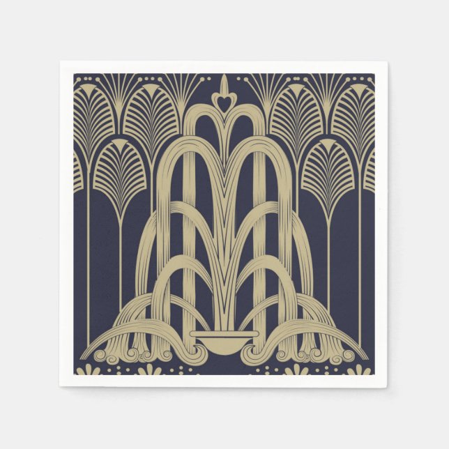 Serviette En Papier Fontaine des Années folles (Devant)