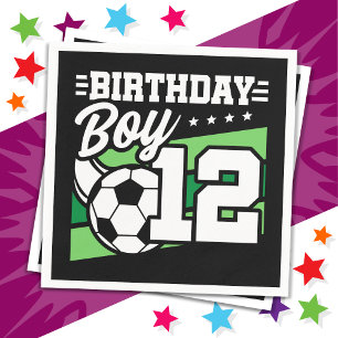 Serviette En Papier Football 12 ans Enfants 12e anniversaire garçon
