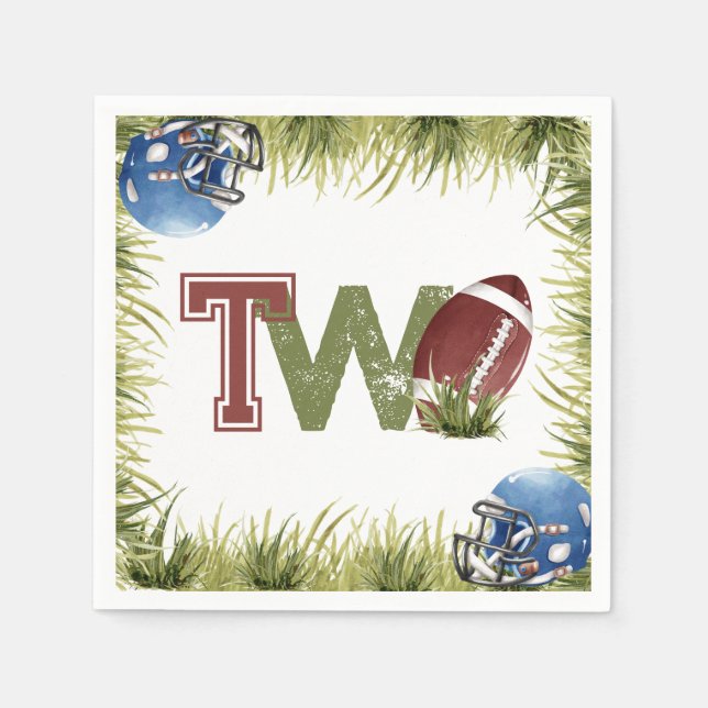Serviette En Papier Football 2e année de bas Football Anniversaire (Devant)