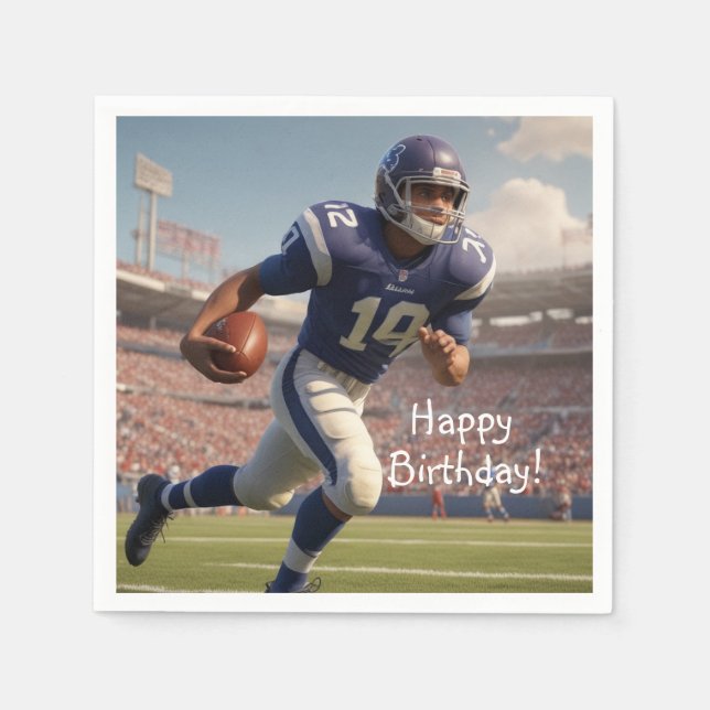 Serviette En Papier Football Anniversaire (Devant)