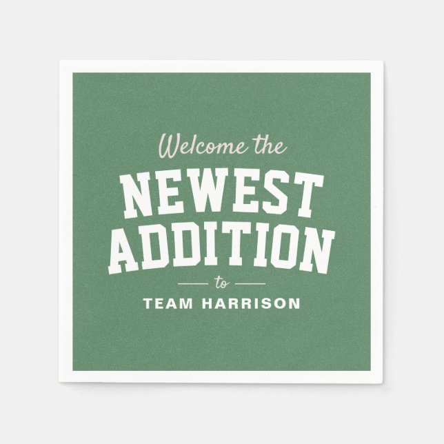 Serviette En Papier Football baby shower rose tailgate personnalisée (Devant)