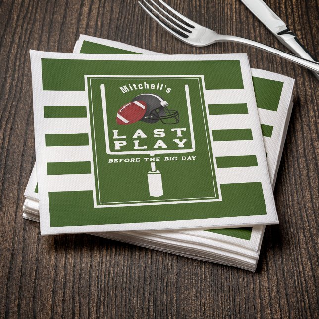 Serviette En Papier Football Bachelor Party Jouer Dernier avant le gra (Créateur téléchargé)