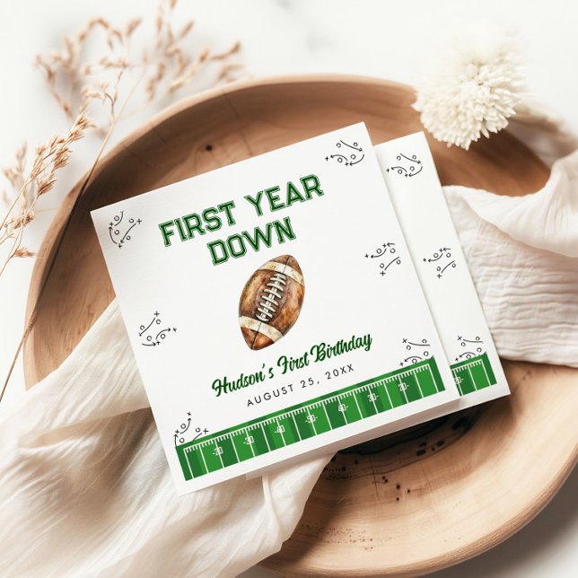 Serviette En Papier Football Birthday Party Welcome Sign (Créateur téléchargé)