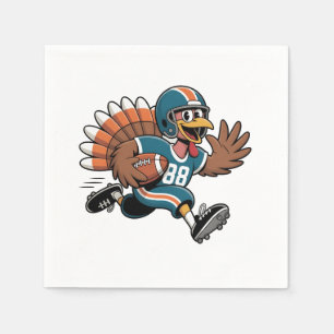 Serviette En Papier Football de Thanksgiving Dinde Fantastique Footbal