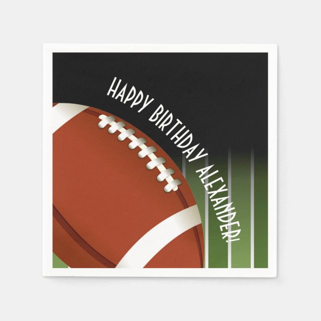 Serviette En Papier Football Field Anniversaire (Devant)