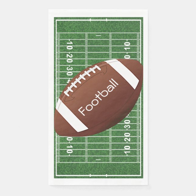Serviette En Papier Football Field Ball Design Guest Towel Napkin (Devant)