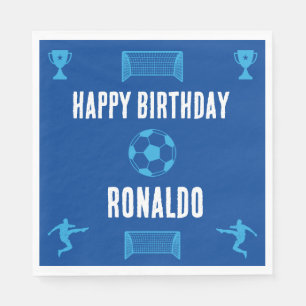 Serviette En Papier Football Football Anniversaire bannière