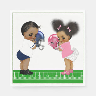 Serviette En Papier Football Genre Révéler Baby shower Papier Napkin