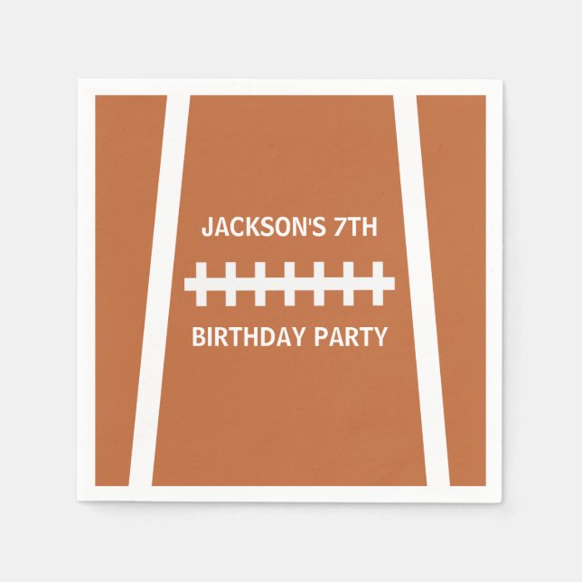 Serviette En Papier Football Joueur Ball Custom Sports Anniversaire (Devant)