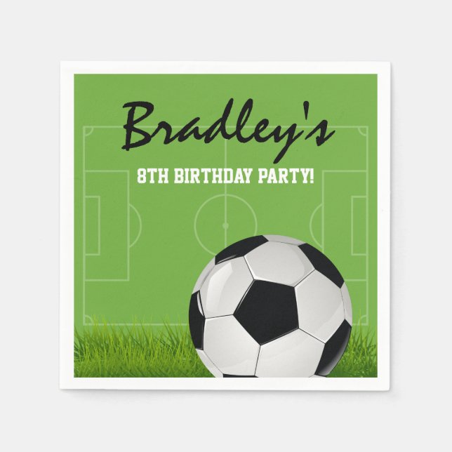 Serviette En Papier Football pour enfants Fête d'anniversaire (Devant)