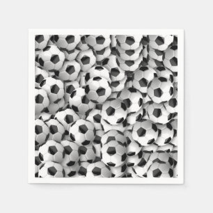 Serviette En Papier Football Soccer Anniversaire Thème Motif