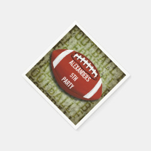 Serviette En Papier Football vert funky personnalisé Grunge