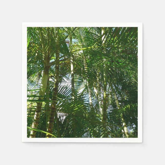 Serviette En Papier Forest of Palm Trees Tropical Nature (Devant)