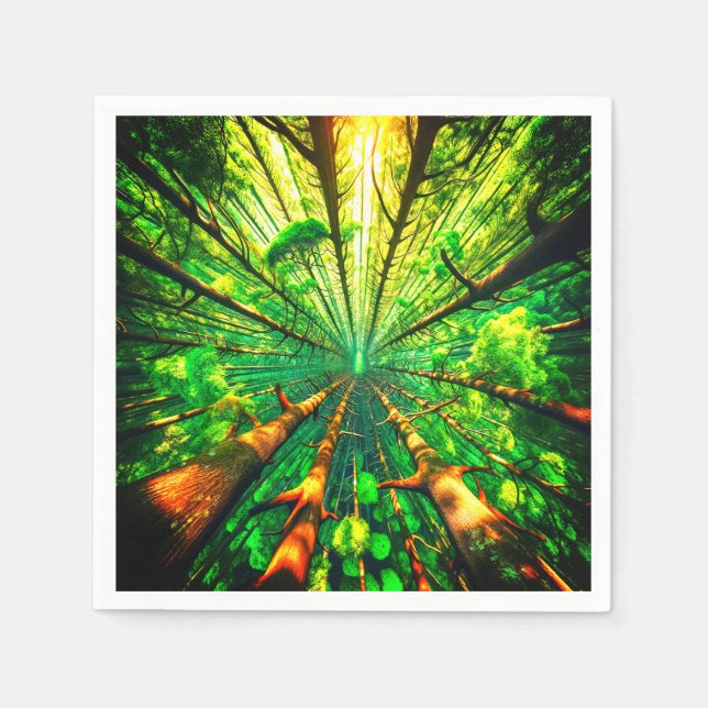 Serviette En Papier Forêt (Devant)