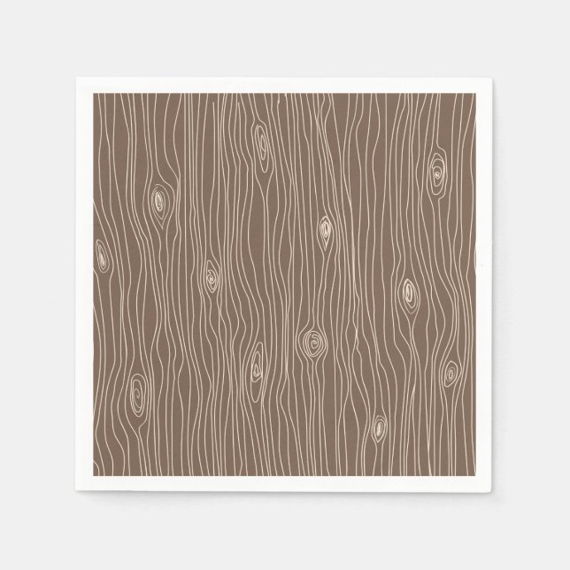 Serviette En Papier Forêt Bois Rustique Fantaisiste (Devant)