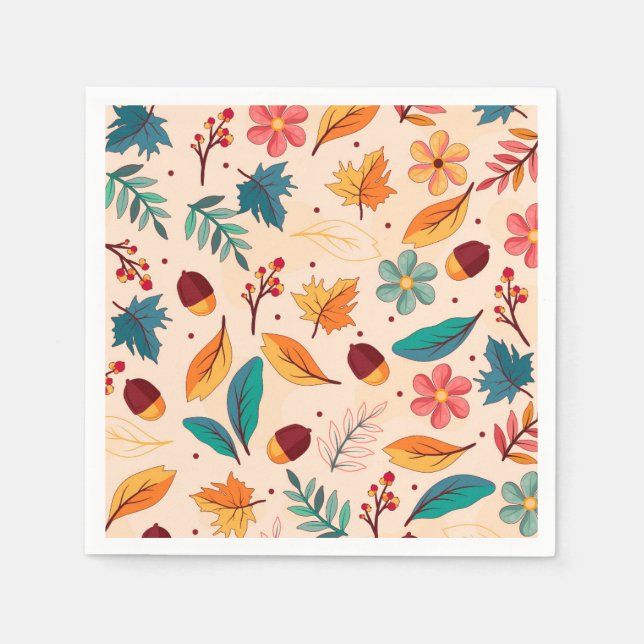 Serviette En Papier Forêt d'automne (Devant)