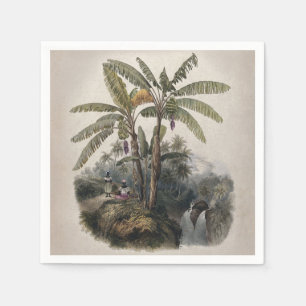 Serviette En Papier Forêt de bananiers tropicaux antiques   Bota vinta