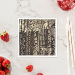 Serviette En Papier Forêt de Birch Nature