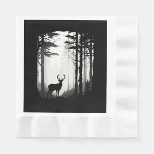 Serviette En Papier Forêt de cerfs faune