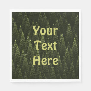 Serviette En Papier Forêt de conifères fractale