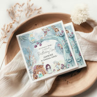 Forêt d'hiver Fée Noël Fille Anniversaire