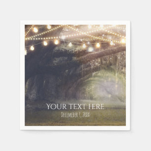 Serviette En Papier Forêt enchantée et lumineuse de Rustic Woods pour