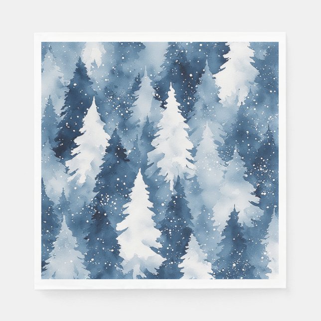 Serviette En Papier Forêt hivernale de Silent Pines (Devant)