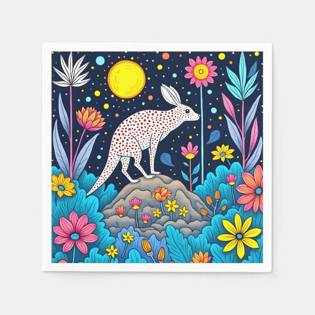 Serviette En Papier Forêt nocturne (Devant)