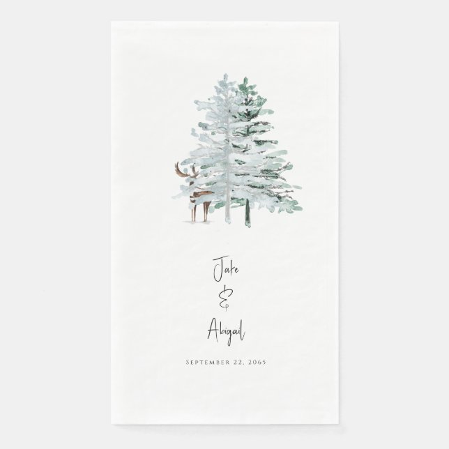 Serviette En Papier Forêt personnalisée Font moderne (Devant)