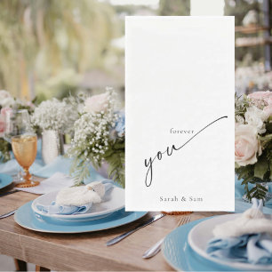Serviette En Papier Forever You Couple Names Mariage Papier Napkin