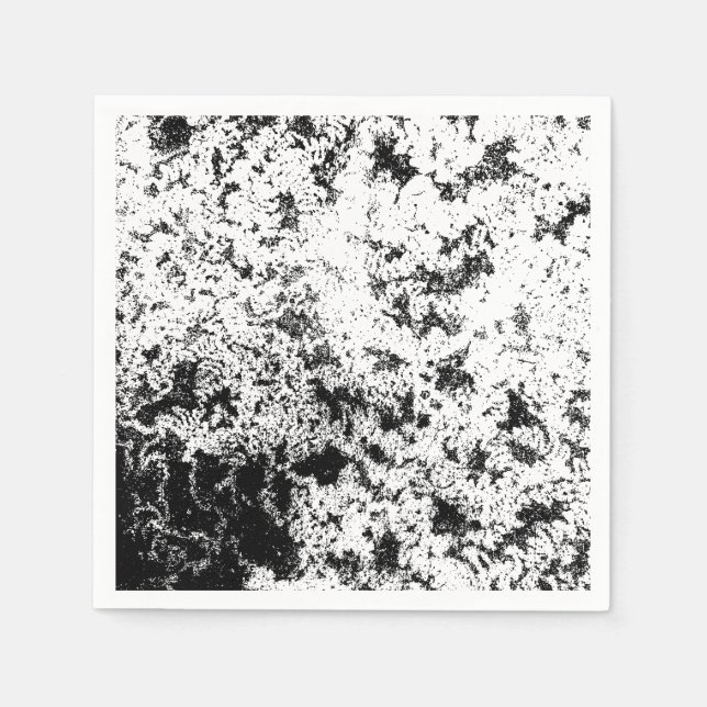 Serviette En Papier Formation de "nuages" Abstraits noirs et blancs (Devant)