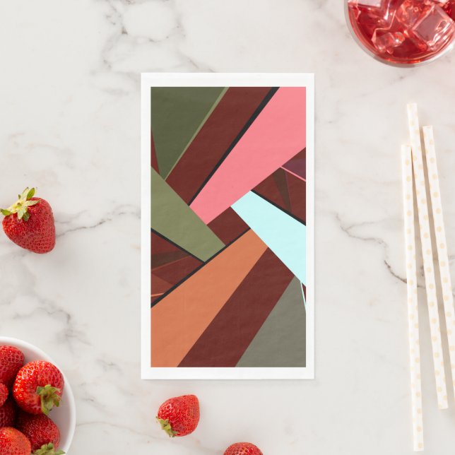 Serviette En Papier Forme géométrique Abstraite 7 (En situation)