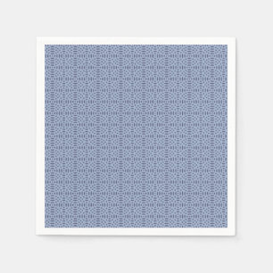 Serviette En Papier Formes circulaires bleues modernes en motif transp