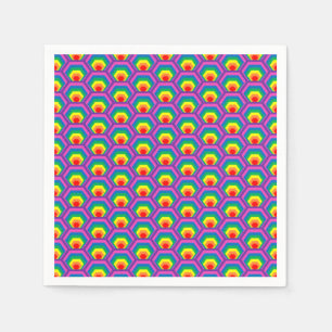 Serviette En Papier Formes colorées Abstraites