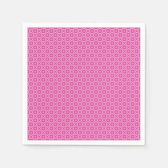 Serviette En Papier Formes géométriques roses (Devant)