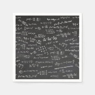 Serviette En Papier Formules Mathématiques Sur Papier Tableware Blackb