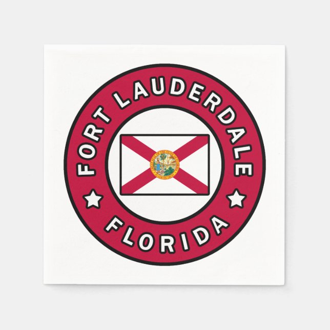 Serviette En Papier Fort Lauderdale Floride (Devant)