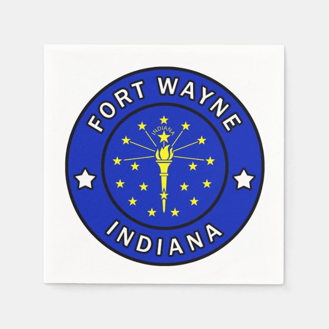 Serviette En Papier Fort Wayne Indiana (Devant)