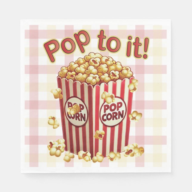 Serviette En Papier Fou de style - "C'est pop!" (Devant)