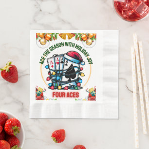 Serviette En Papier Four Aces 4 As Poker Casino Lucky Player