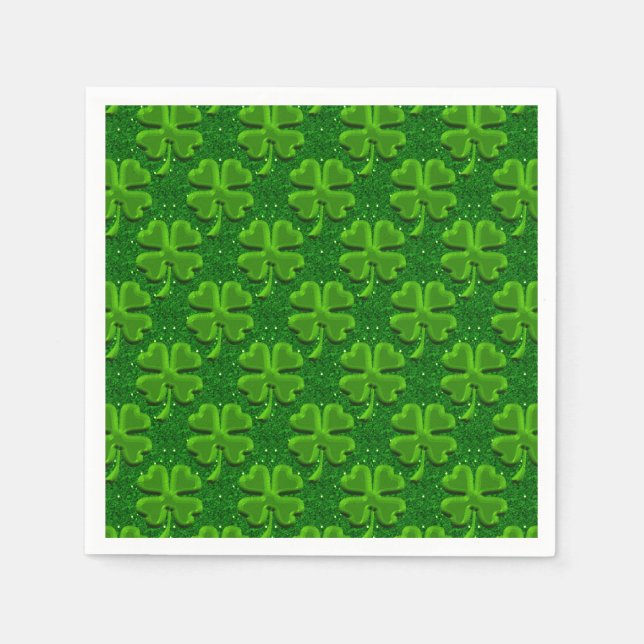 Serviette En Papier Four Leaf Clover - Papier (Devant)