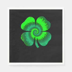 Serviette En Papier Four Leaf Clover Tie Dye St Patrick's Day Lucky Sh