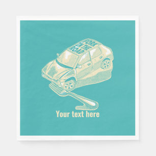 Serviette En Papier Fourche dans l'accident de la route