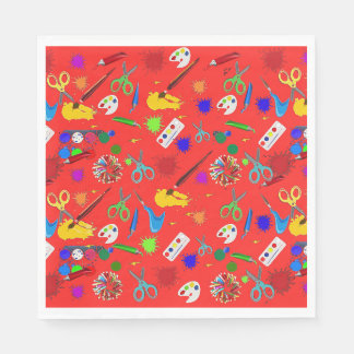 Serviette En Papier Fournitures d'art Serviettes rouges