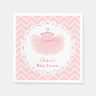 Serviette En Papier Fournitures de Baby Shower Fille Rose Mignonne Bal