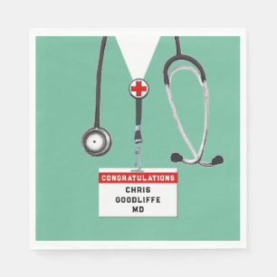 Serviette En Papier Fournitures de fête de fin d'études de médecine de