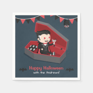 Serviette En Papier Fournitures de fête d'Halloween de vampire mignon
