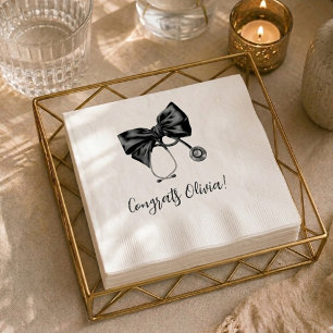 Serviette En Papier Fournitures de remise de diplôme d'infirmière chic